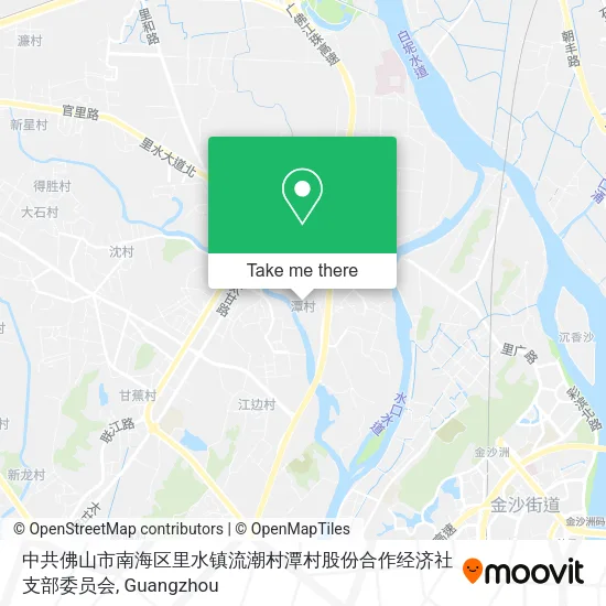 中共佛山市南海区里水镇流潮村潭村股份合作经济社支部委员会 map