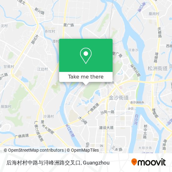 后海村村中路与浔峰洲路交叉口 map