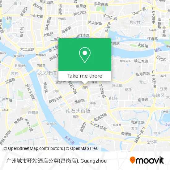 广州城市驿站酒店公寓(昌岗店) map