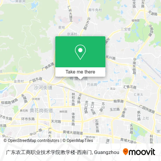 广东农工商职业技术学院教学楼-西南门 map