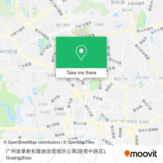 广州途掌柜长隆旅游度假区公寓(迎星中路店) map