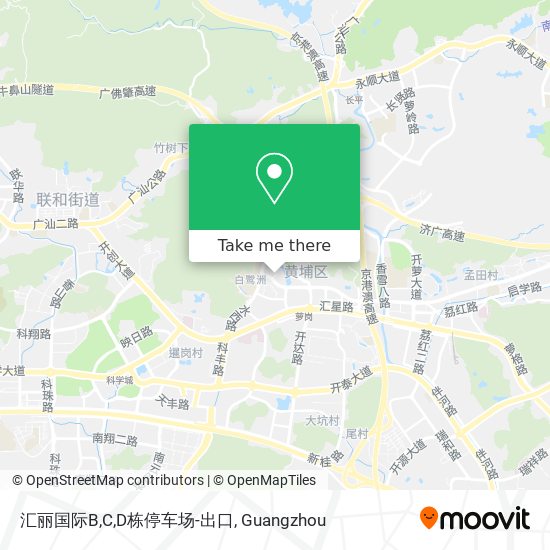 汇丽国际B,C,D栋停车场-出口 map