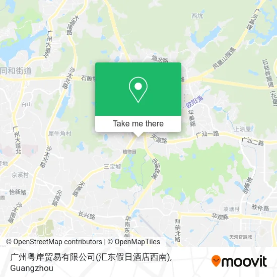 广州粤岸贸易有限公司(汇东假日酒店西南) map