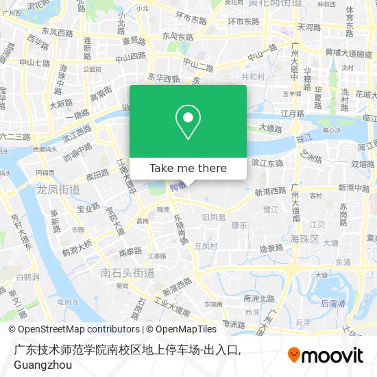 广东技术师范学院南校区地上停车场-出入口 map