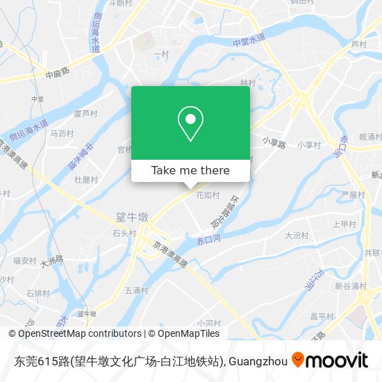 东莞615路(望牛墩文化广场-白江地铁站) map