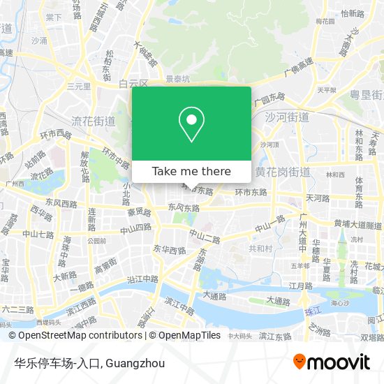 华乐停车场-入口 map