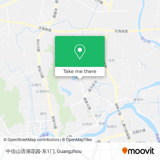 中信山语湖花园-东1门 map