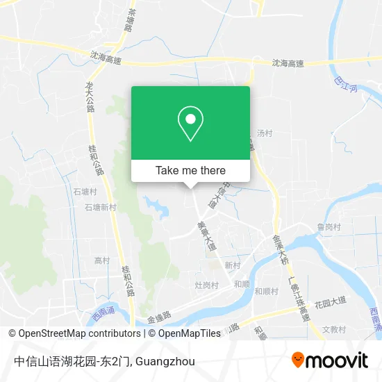 中信山语湖花园-东2门 map