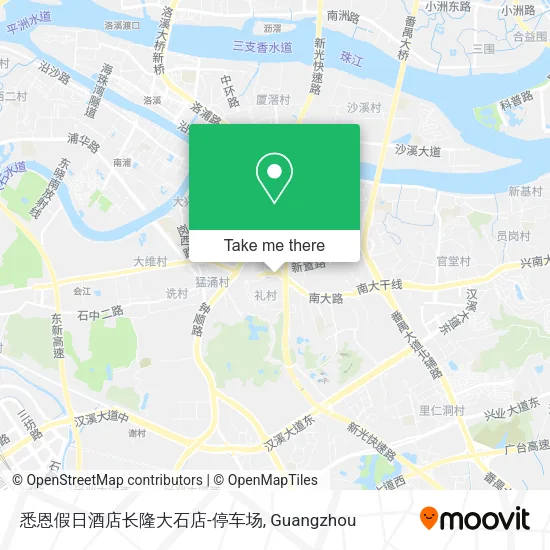 悉恩假日酒店长隆大石店-停车场 map