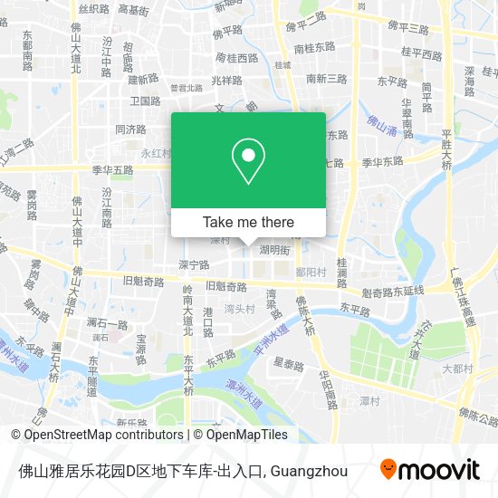 佛山雅居乐花园D区地下车库-出入口 map