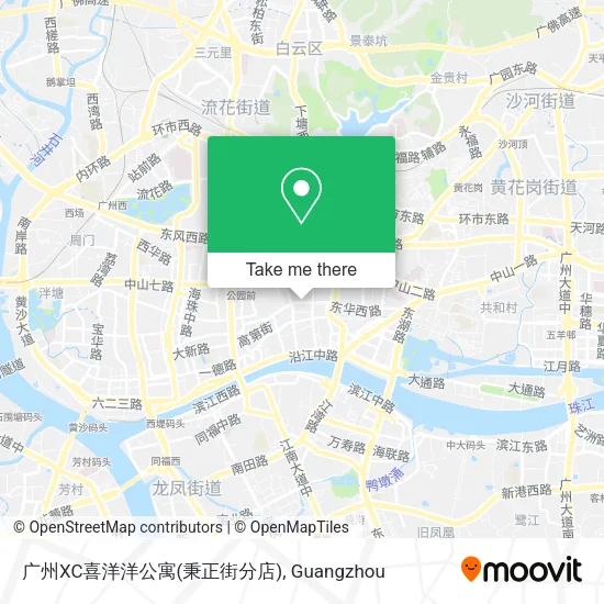 广州XC喜洋洋公寓(秉正街分店) map