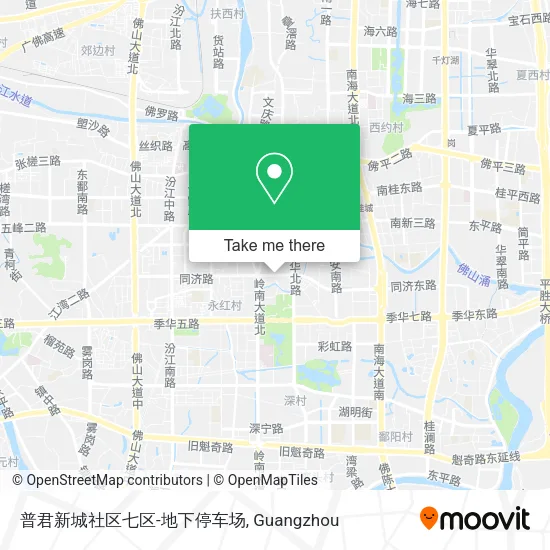 普君新城社区七区-地下停车场 map