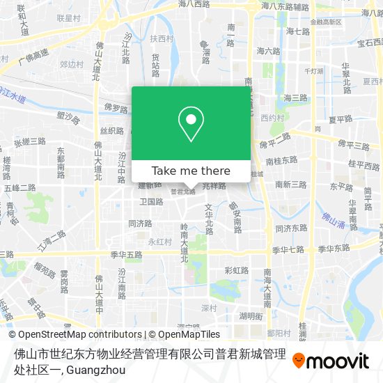 佛山市世纪东方物业经营管理有限公司普君新城管理处社区一 map