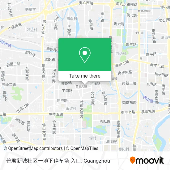 普君新城社区一地下停车场-入口 map