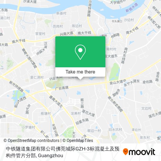 中铁隧道集团有限公司佛莞城际GZH-3标混凝土及预构件管片分部 map