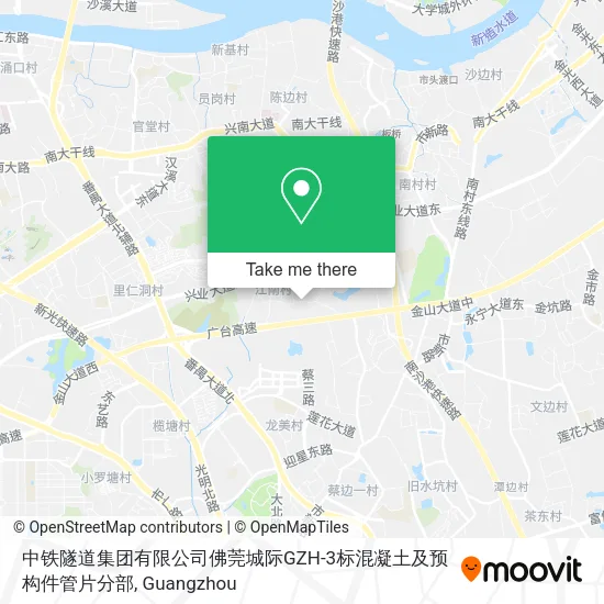 中铁隧道集团有限公司佛莞城际GZH-3标混凝土及预构件管片分部 map
