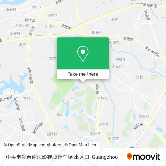 中央电视台南海影视城停车场-出入口 map