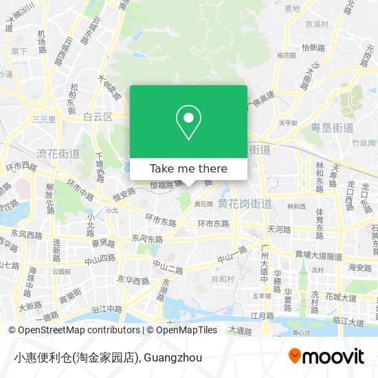 小惠便利仓(淘金家园店) map
