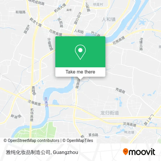 雅纯化妆品制造公司 map