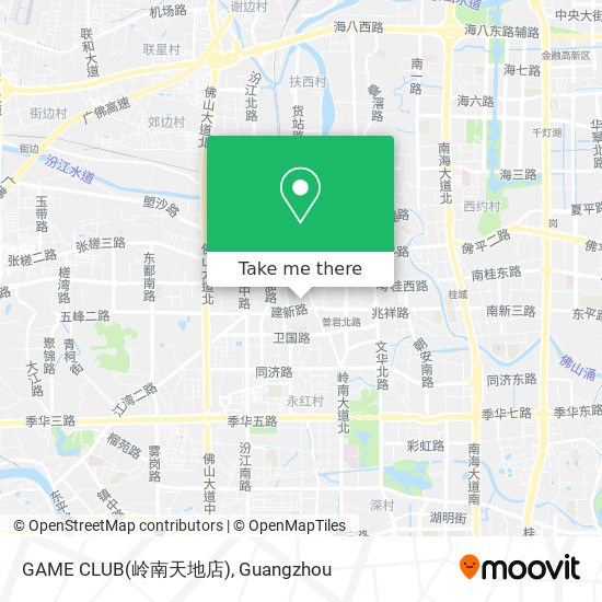 GAME CLUB(岭南天地店) map