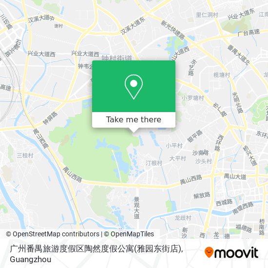 广州番禺旅游度假区陶然度假公寓(雅园东街店) map