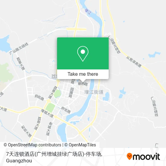 7天连锁酒店(广州增城挂绿广场店)-停车场 map