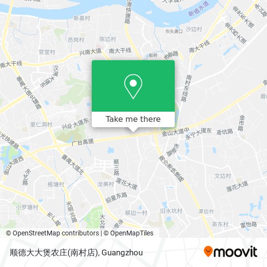 顺德大大煲农庄(南村店) map