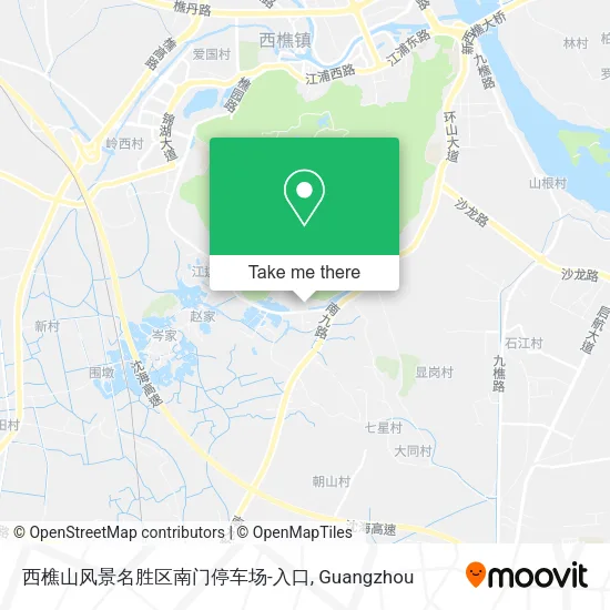 西樵山风景名胜区南门停车场-入口 map