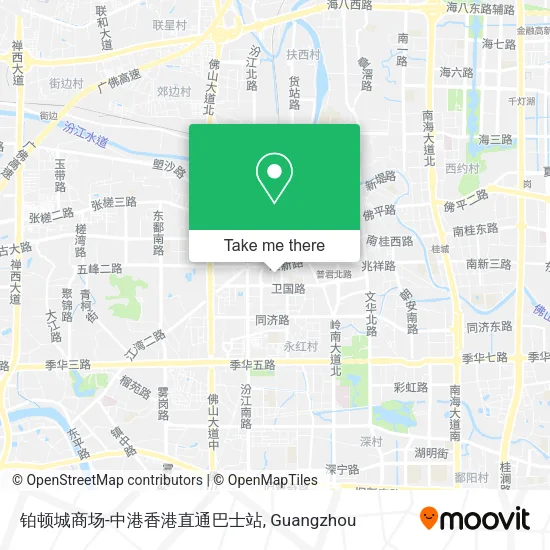 铂顿城商场-中港香港直通巴士站 map