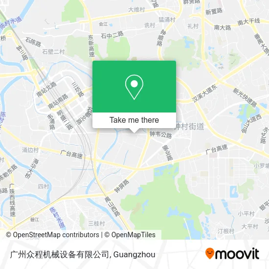广州众程机械设备有限公司 map