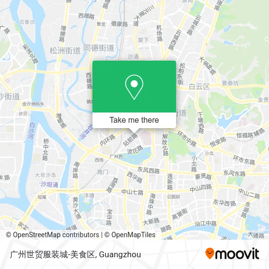 广州世贸服装城-美食区 map