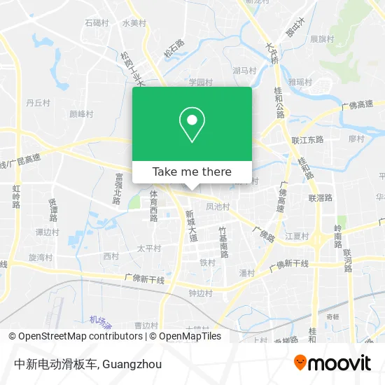 中新电动滑板车 map