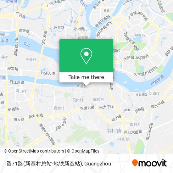番71路(新基村总站-地铁新造站) map
