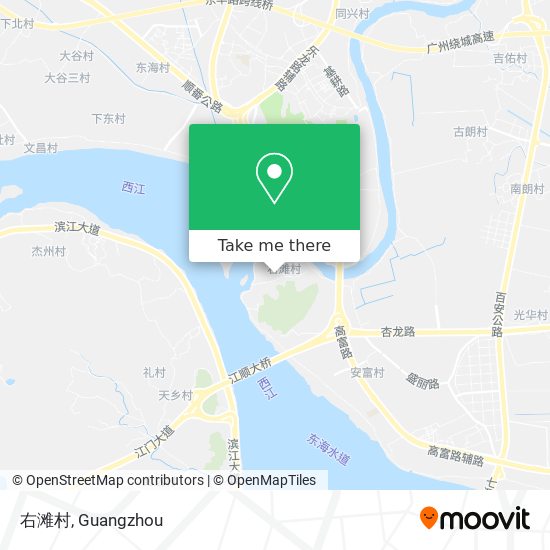 右滩村 map