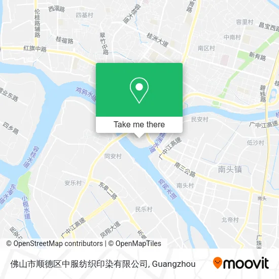 佛山市顺德区中服纺织印染有限公司 map