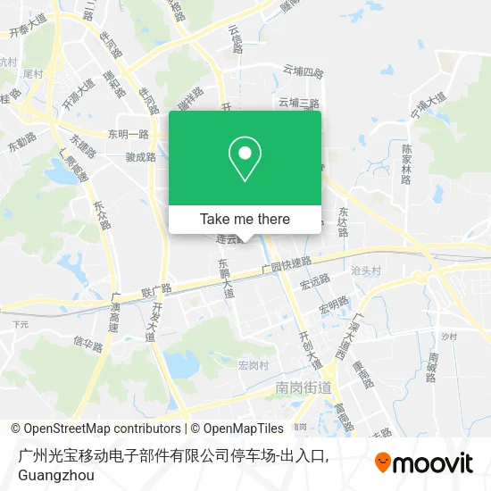 广州光宝移动电子部件有限公司停车场-出入口 map