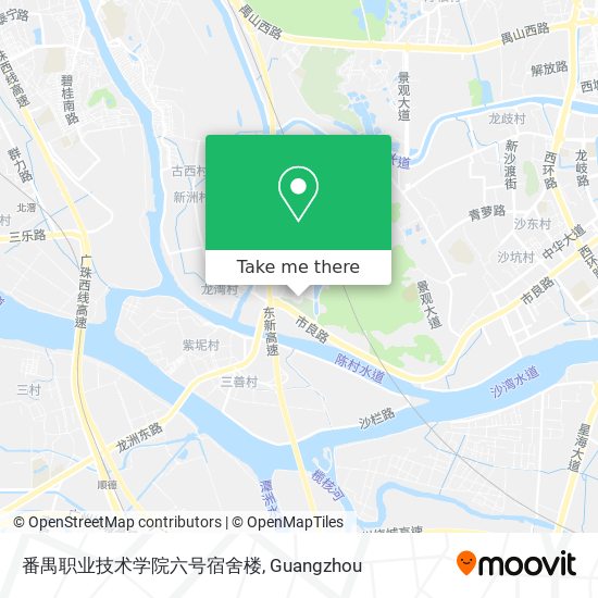 番禺职业技术学院六号宿舍楼 map