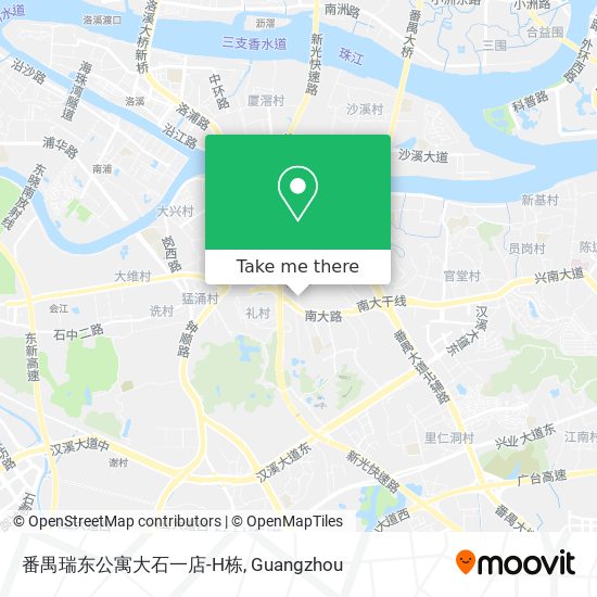 番禺瑞东公寓大石一店-H栋 map