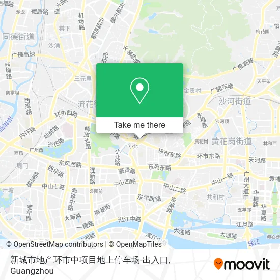 新城市地产环市中项目地上停车场-出入口 map
