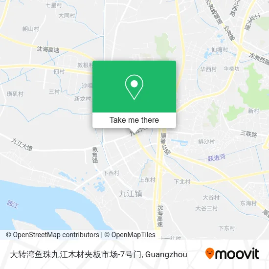 大转湾鱼珠九江木材夹板市场-7号门 map