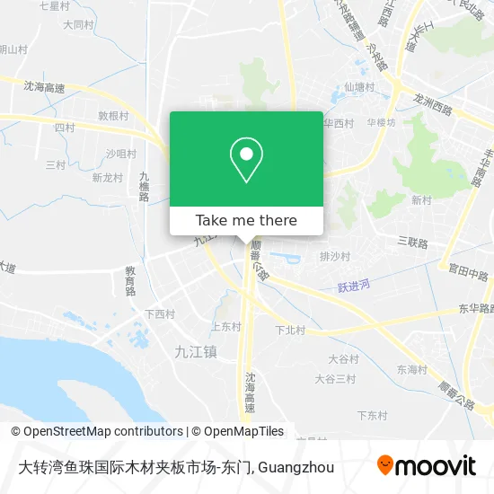 大转湾鱼珠国际木材夹板市场-东门 map