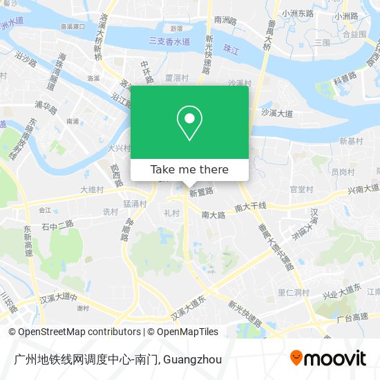 广州地铁线网调度中心-南门 map