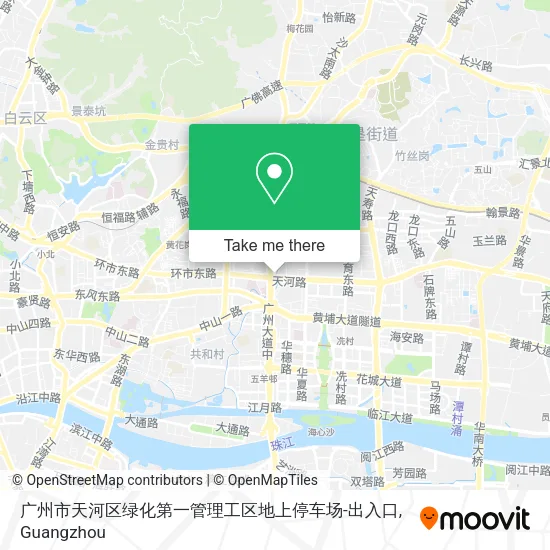 广州市天河区绿化第一管理工区地上停车场-出入口 map