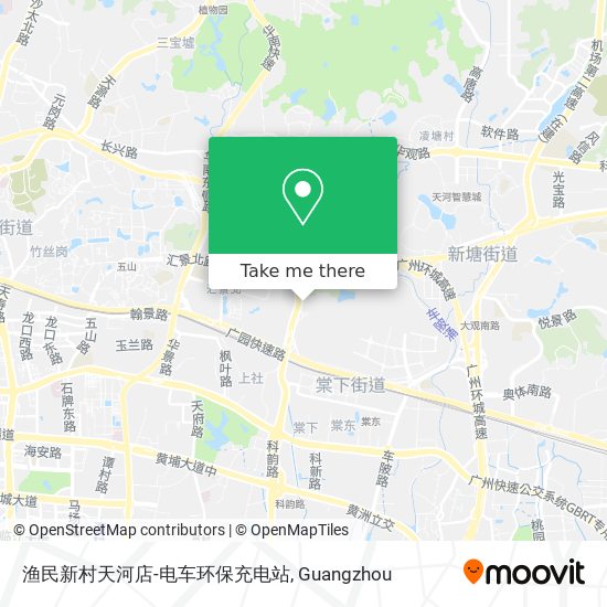 渔民新村天河店-电车环保充电站 map