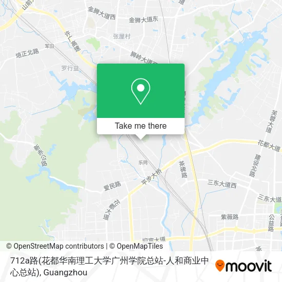 712a路(花都华南理工大学广州学院总站-人和商业中心总站) map