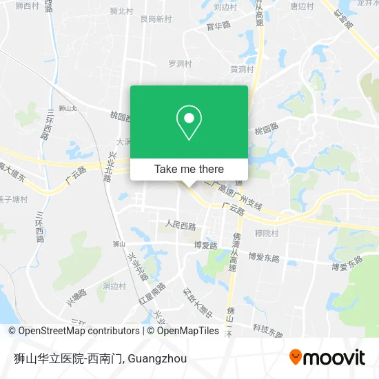 狮山华立医院-西南门 map