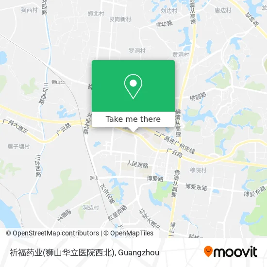 祈福药业(狮山华立医院西北) map