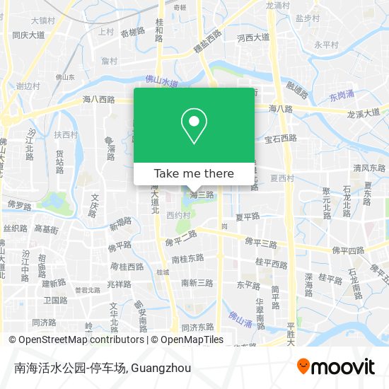 南海活水公园-停车场 map