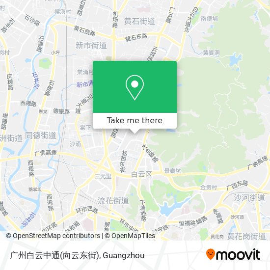 广州白云中通(向云东街) map