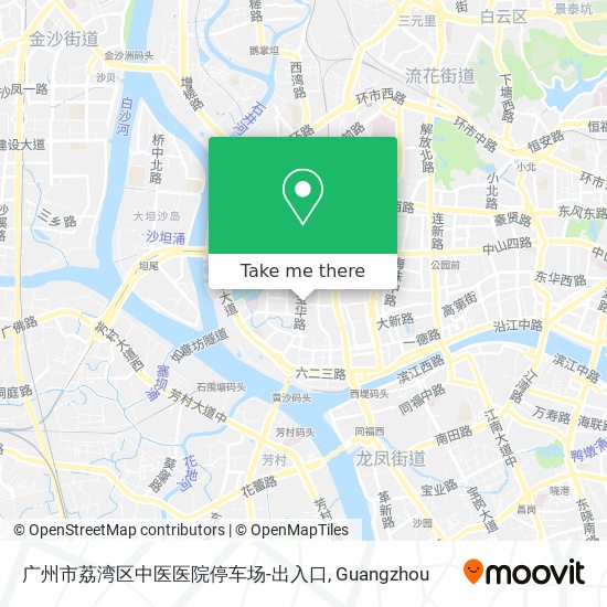 广州市荔湾区中医医院停车场-出入口 map